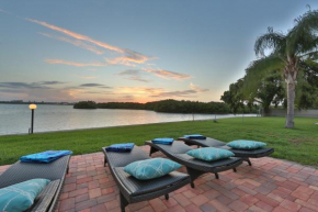 Oceanfront home with sunset views of Sarasota Bay and heated pool